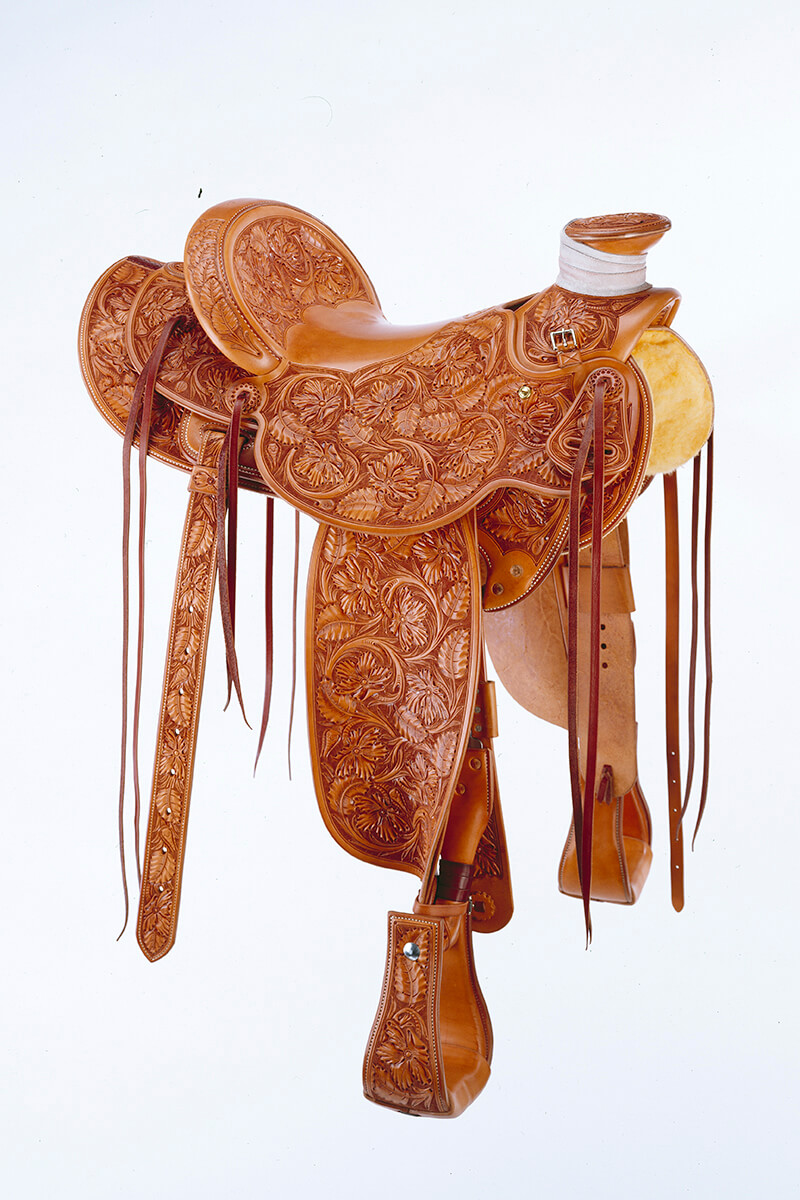 hand tooled leather saddle